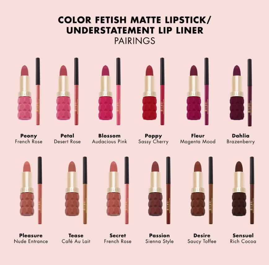 Milani Color Fetish Lipstick and Understatement Lipliner Bundle - Pleasure & Nude Entrance - Image 5