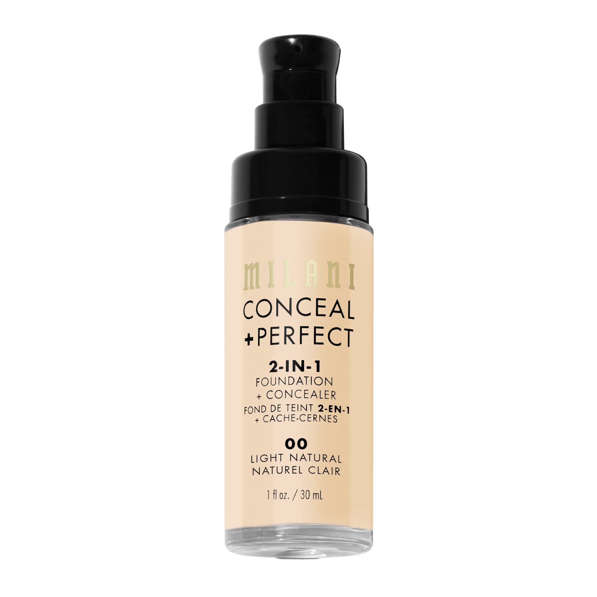 Milani Conceal + Perfect Liquid Foundation - Light Natural, 1 Fl. Oz. - Image 4