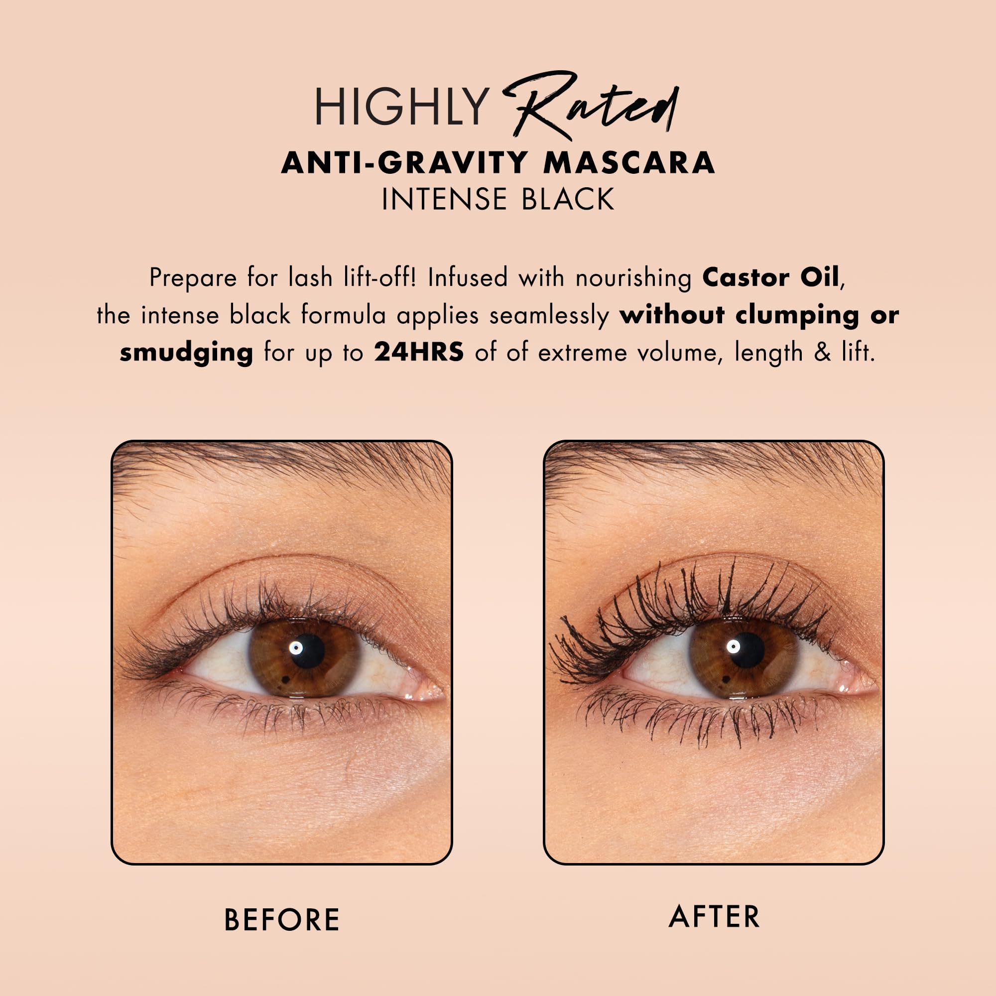 Milani Mascara Volume and Length, Highly Rated Anti-Gravity Black Shade with Castor Oil and Molded Hourglass Shaped Lash Coating Mascara Wand - Image 3