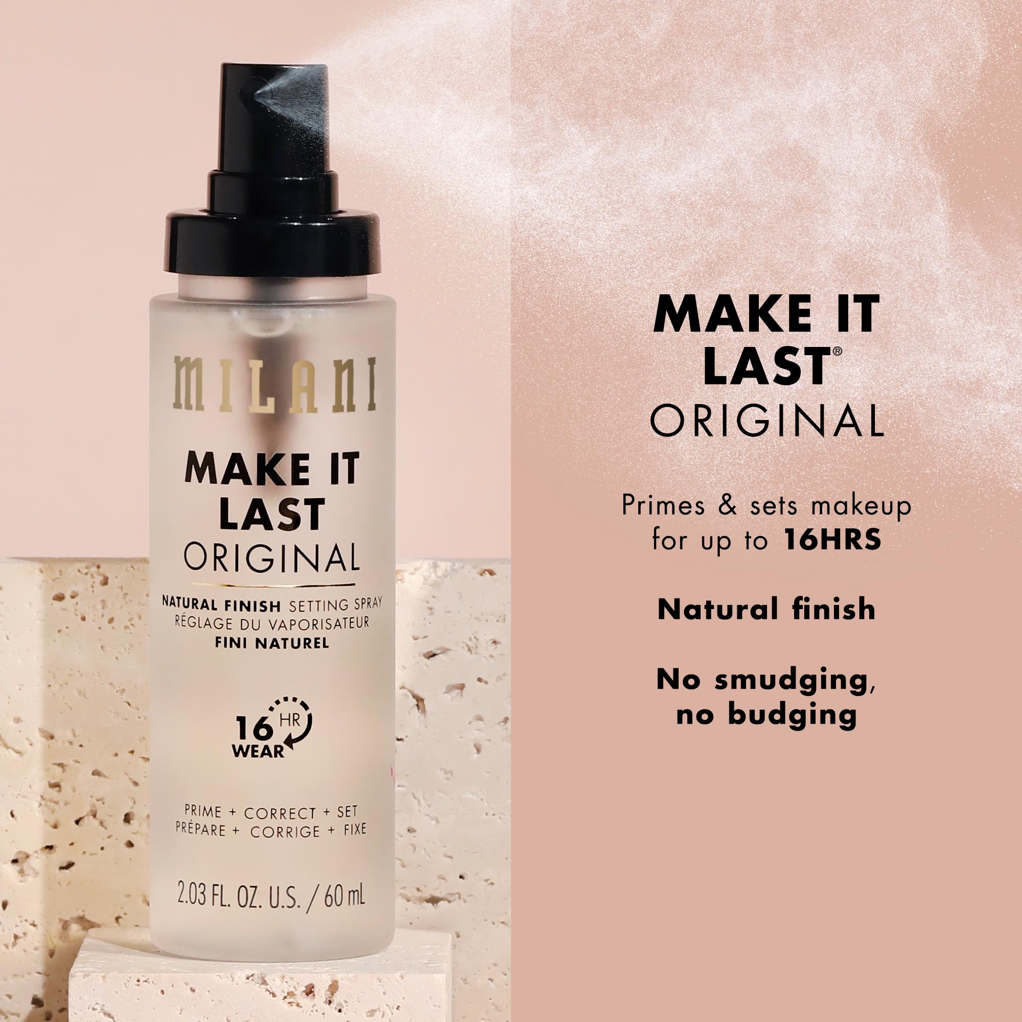 Milani Highly Rated Lash Extensions Tubing Mascara for Added Length and Lift + Keep It Full Maxxx Balmshell Lip Plumping Balm - Balmshell + Make It Last Original - Natural Finish Setting Spray 3-in-1 - Image 6